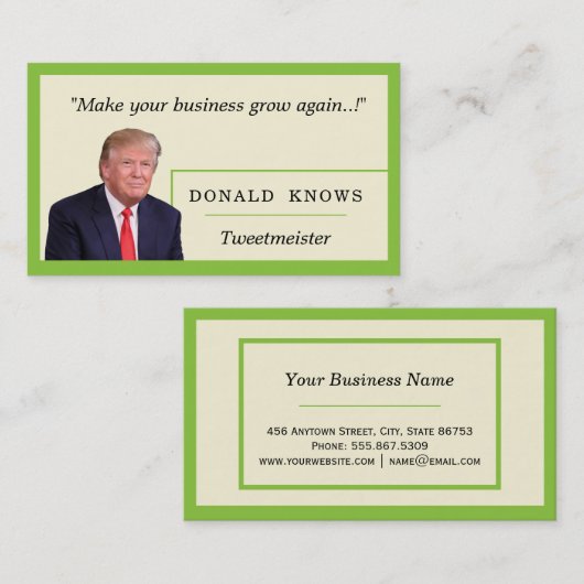 Trump Visitekaartje (Voorkant / Achterkant)