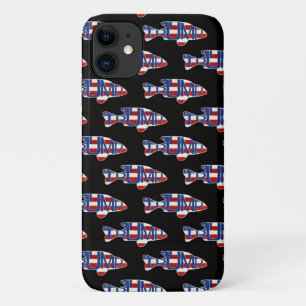 TRUMP visvlag op zwart Case-Mate iPhone Case