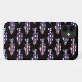TRUMP visvlag op zwart Case-Mate iPhone Case (Achterkant (horizontaal))