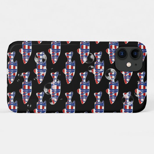 TRUMP visvlaggen met bubbels Case-Mate iPhone Case (Achterkant (horizontaal))