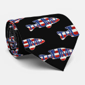 TRUMP visvlaggen op zwart Stropdas (Opgerold)