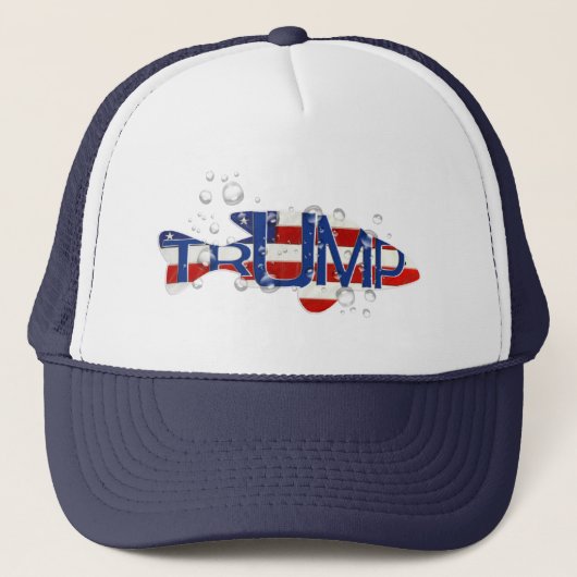 Trump Vlag Vis in Bellen Trucker Pet (Voorkant)