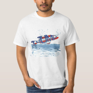 Trump-vlag Vis in water T-shirt