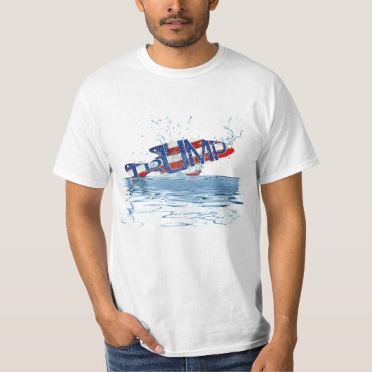 Trump-vlag Vis in water T-shirt (Voorkant)