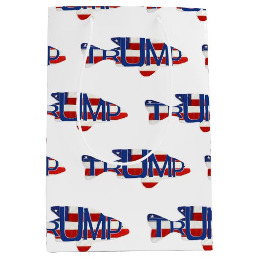 TRUMP vlag visontwerp Medium Cadeauzakje (Voorkant)