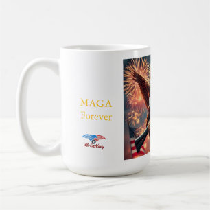 Trump Vlammende Harige Steelaar MAGA Voor Altijd Koffiemok