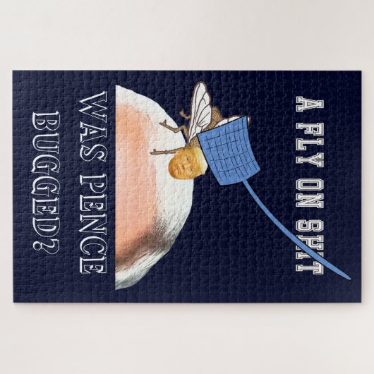 Trump vliegt op Pence Head met Flyswatter, ZFJ Legpuzzel (Horizontaal)