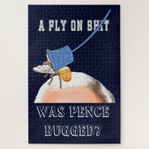 Trump vliegt op Pence Head met Flyswatter, ZFJ