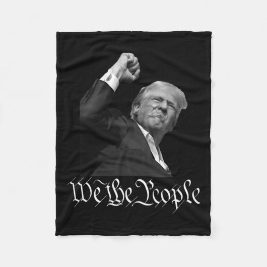 Trump voedt het volk als eerste op fleece deken (Voorkant)