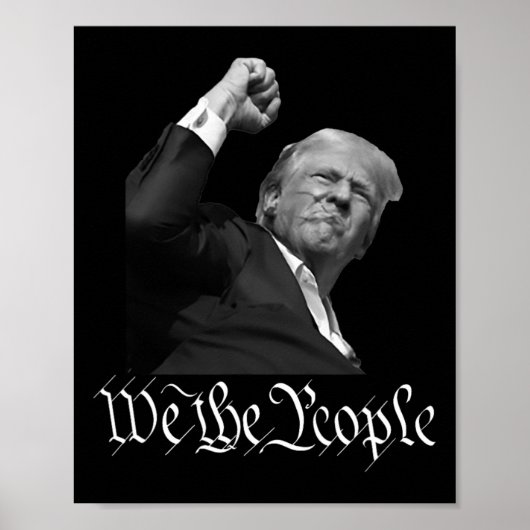 Trump voedt het volk als eerste op poster (Voorkant)