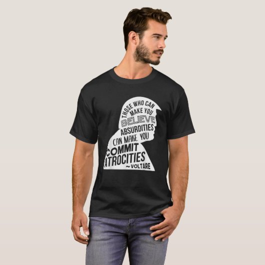 Trump Voltaire Quote T Shirt (Voorkant volledig)