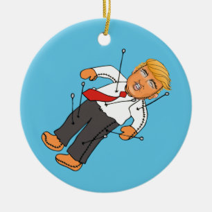 TRUMP VOODOO DOLL KERAMISCH ORNAMENT