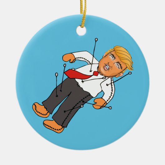 TRUMP VOODOO DOLL KERAMISCH ORNAMENT (Voorkant)