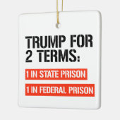 Trump voor 2 termijnen: staatsgevangenis en federa keramisch ornament (Links)