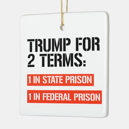 Trump voor 2 termijnen: staatsgevangenis en federa keramisch ornament (Links)