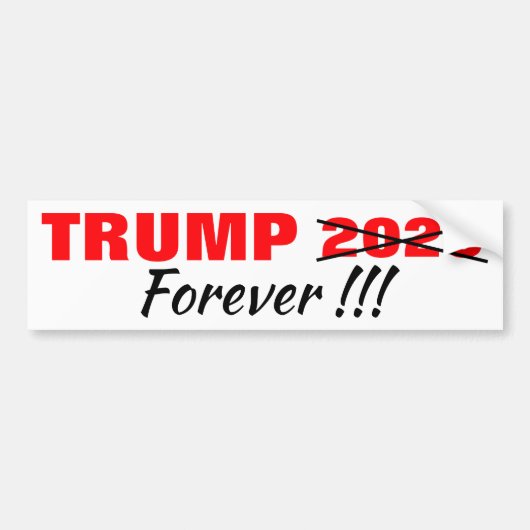 TRUMP VOOR ALTJD!!! BUMPERSTICKER 2020 (Voorkant)