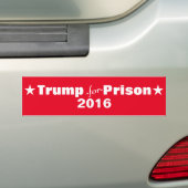 Trump voor de gevangenis bumpersticker (Op auto)