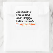 Trump voor de gevangenis vierkante sticker (Tas)