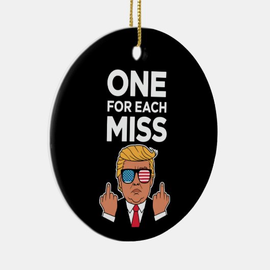 Trump voor elke Miss Keramisch Ornament (Rechts)