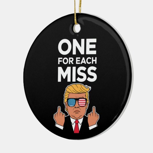 Trump voor elke Miss Keramisch Ornament (Links)