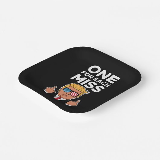 Trump voor elke Miss Papieren Bordje (Gebogen)