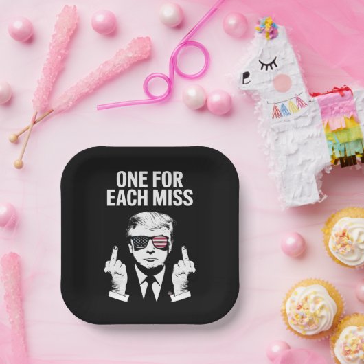 Trump voor elke Miss Papieren Bordje (Feest)