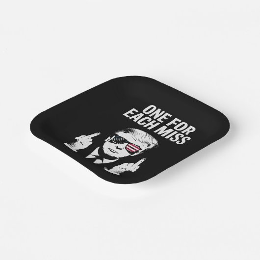 Trump voor elke Miss Papieren Bordje (Gebogen)