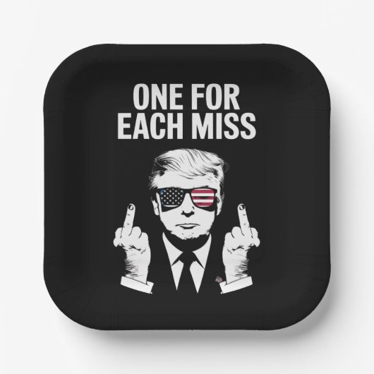 Trump voor elke Miss Papieren Bordje (Voorkant)