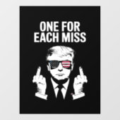 Trump voor elke Miss Raamsticker (Vel)