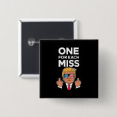 Trump voor elke Miss Vierkante Button 5,1 Cm (Voorkant /achterkant)