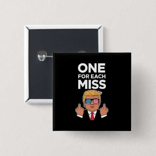 Trump voor elke Miss Vierkante Button 5,1 Cm (Voorkant /achterkant)