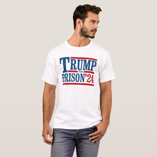Trump voor gevangenis '24 t-shirt (Voorkant volledig)