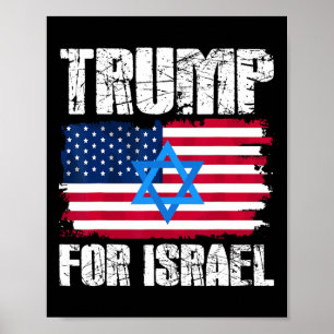Trump Voor Israël Republikeinse Joodse Joden Donal Poster