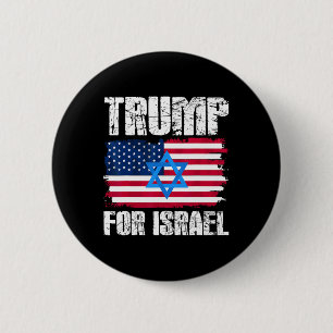 Trump Voor Israël Republikeinse Joodse Joden Donal Ronde Button 5,7 Cm