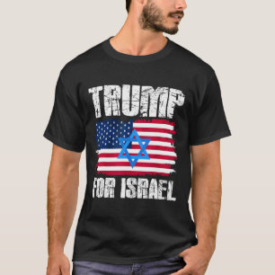 Trump Voor Israël Republikeinse Joodse Joden Donal T-shirt