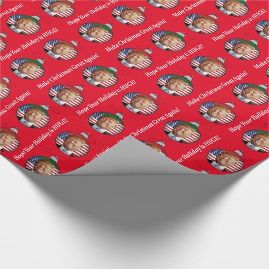 Trump voor Kerstmis Cadeaupapier (Hoek)