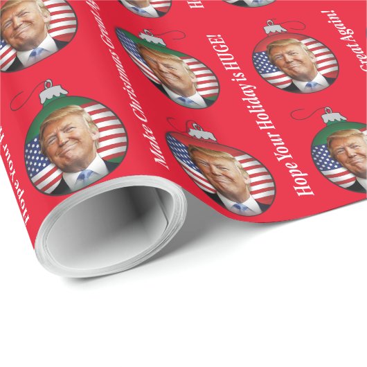 Trump voor Kerstmis Cadeaupapier (Rol Hoek)