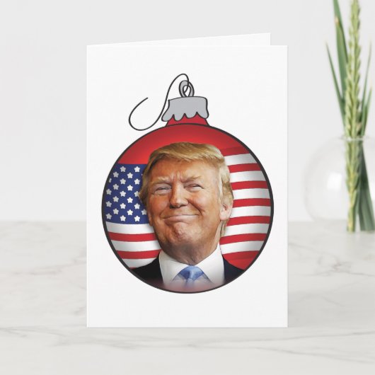 Trump voor Kerstmis Feestdagen Kaart (Voorkant)