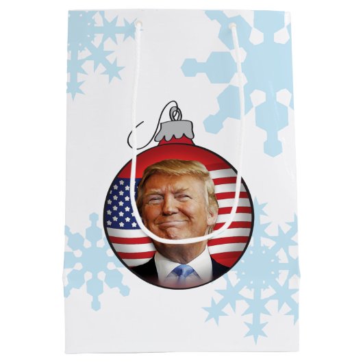 Trump voor Kerstmis Medium Cadeauzakje (Achterkant)