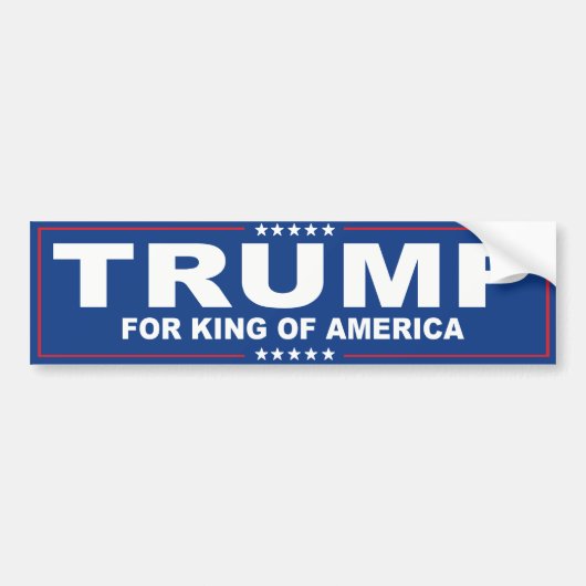 Trump voor koning van Amerika - Blue Trump - png.n Bumpersticker (Voorkant)