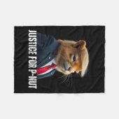 Trump voor P-nut The Squirrel Justice voor Peanut  Fleece Deken (Voorkant (Horizontaal))
