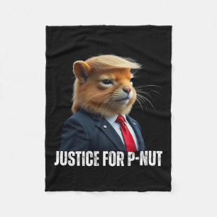 Trump voor P-nut The Squirrel Justice voor Peanut Fleece Deken