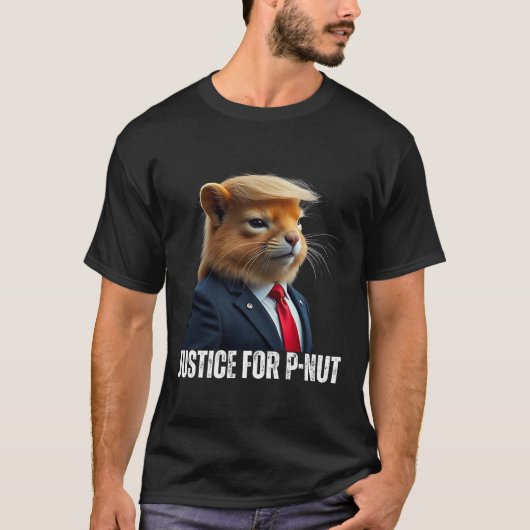 Trump voor P-nut The Squirrel Justice voor Peanut  T-shirt (Voorkant)