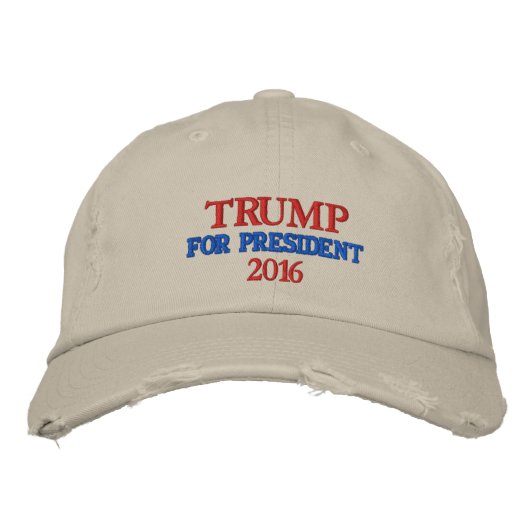 TRUMP VOOR PRESIDENT 2016 MANNEN PET (Voorkant)