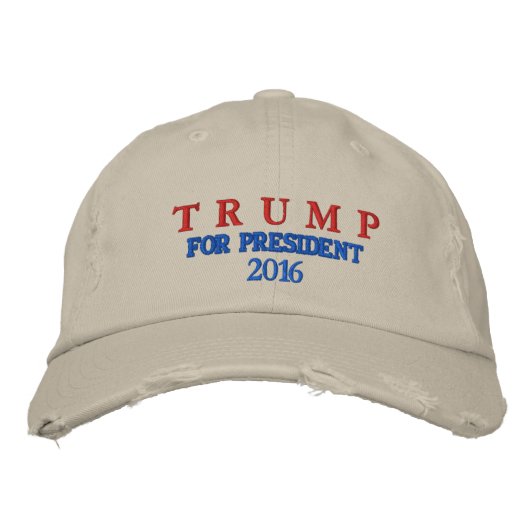TRUMP VOOR PRESIDENT 2016 MANNEN PET (Voorkant)