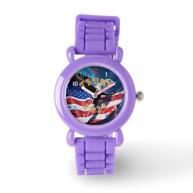 Trump voor PRESIDENT 2024 Horloge (Voorkant)