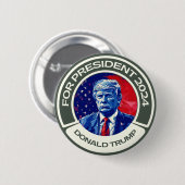 Trump voor president 2024 ronde button 5,7 cm (Voorkant /achterkant)