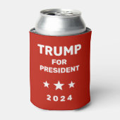 Trump voor President 2024 rood Blikjeskoeler (Blikje Voorkant)