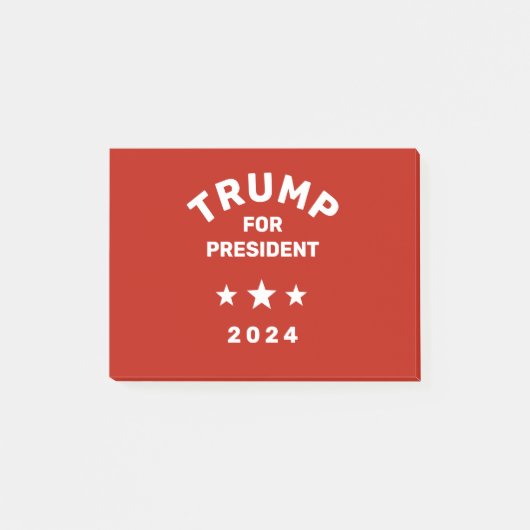 Trump voor President 2024 rood Post-it® Notes (Voorkant)