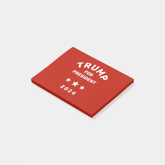 Trump voor President 2024 rood Post-it® Notes (Schuin)